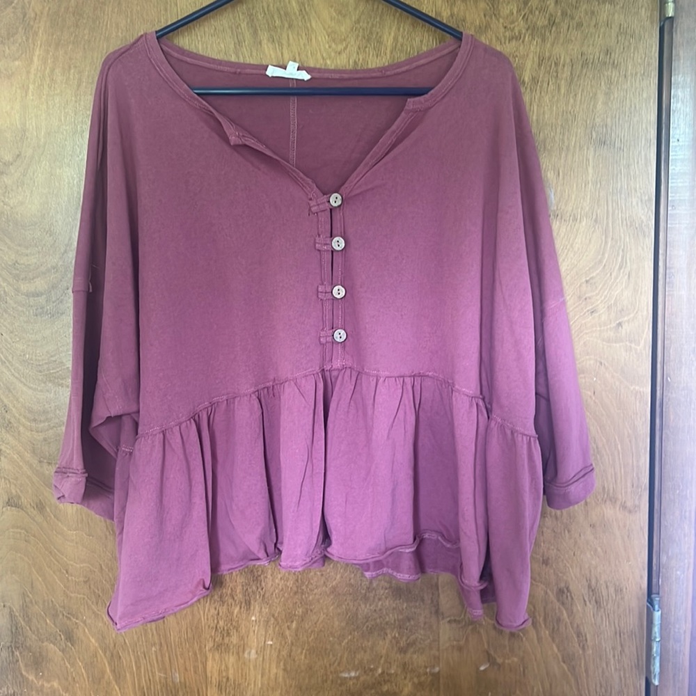 Blush blouse from local boutique